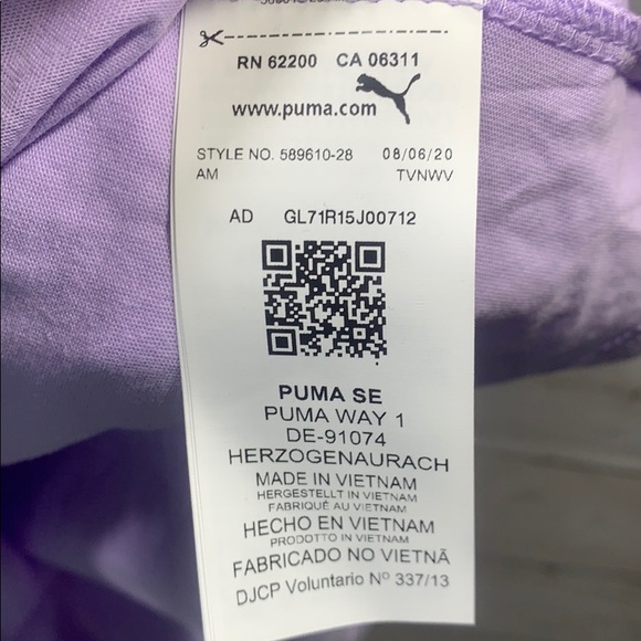 New Puma Lavender Crewneck T-shirt Sz. Small - Picture 5 of 11